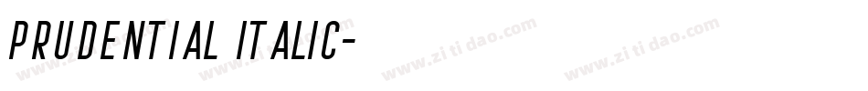 Prudential Italic字体转换